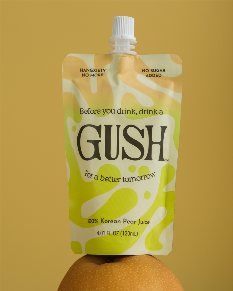 Gush Korean pear hangover juice pouch